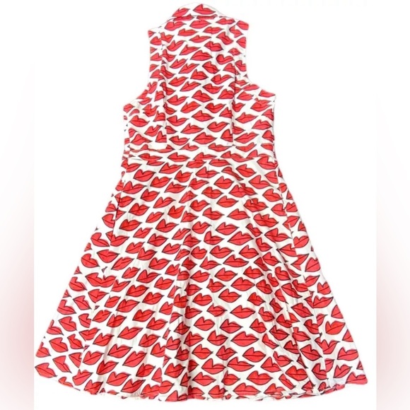 Ann Howell Bullard Lip Dress for Anthropologie, US 4 Valentines Day Pin Up Red - Picture 3 of 8